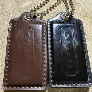 Coach Black Or Brown Patent Leather Hangtag